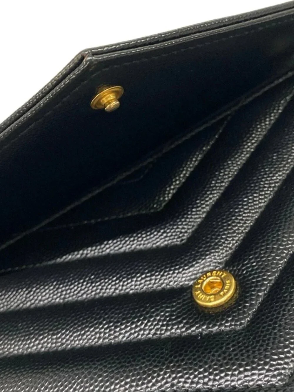 SAINT LAURENT PARIS Monogram Saint Laurent Envelope 393953 Black Leather - Picture 11 of 12